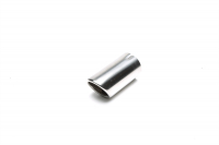 Endrohr Edelstahl universal 60 x 68mm oval / gebördelt / angeschrägt