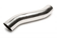 Endrohr Edelstahl universal 60mm S-Form gebogen rund / scharf