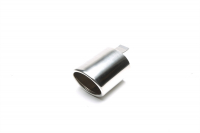 Endrohr Edelstahl universal 85 x 95mm oval / gebördelt / angeschrägt