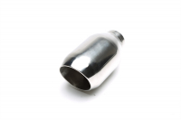 Endrohr Edelstahl universal 92 x 86mm oval / angeschrägt
