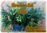 Weihnachtsbaum-Schmuck, Rennstrecken 6-fach, Kunststoff, Farbe Gold