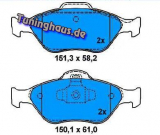 Bremsbelagsatz, Scheibenbremse, 258mm