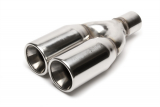 Endrohr Edelstahl universal 2 x 89mm rund / gebördelt
