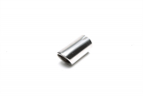 Endrohr Edelstahl universal 60 x 68mm oval / gebördelt / angeschrägt