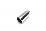 Endrohr Edelstahl universal 62 x 64mm oval / gebördelt / angeschrägt