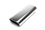 Endrohr Edelstahl universal 70 x 140mm gebördelt / angeschrägt