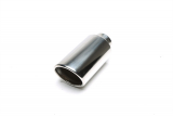 Endrohr Edelstahl universal 82 x 72mm oval / gebörtelt / angeschrägt