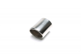 Endrohr Edelstahl universal 85 x 92mm oval / gebördelt / angeschrägt