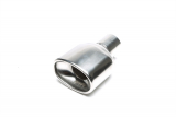Endrohr Edelstahl universal 87 x 133mm oval / gebördelt