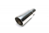 Endrohr Edelstahl universal 90mm rund / gebördelt / angeschrägt